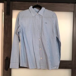 Vineyard vines blue checker led button down